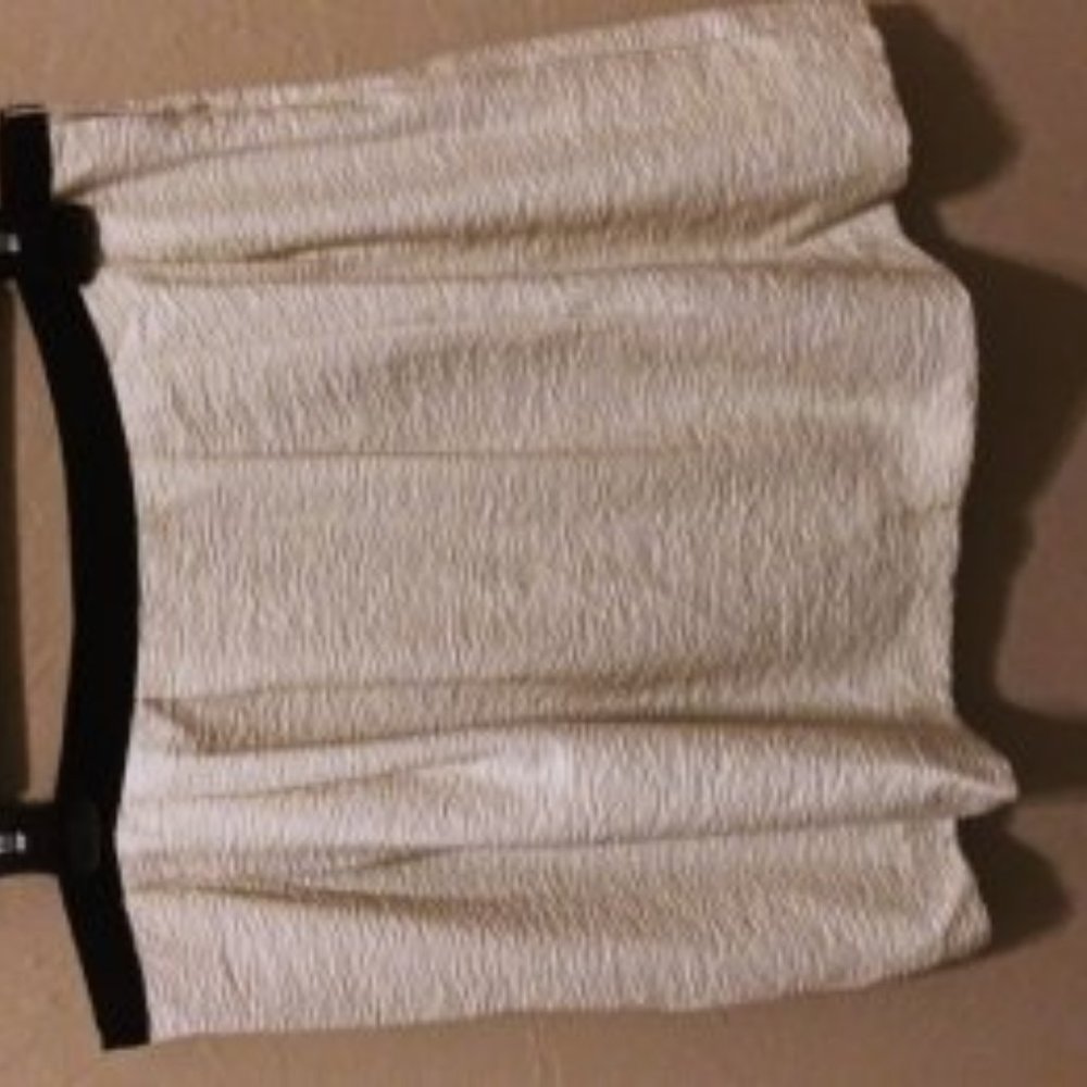 Forever 21, White mini skirt with black waistline